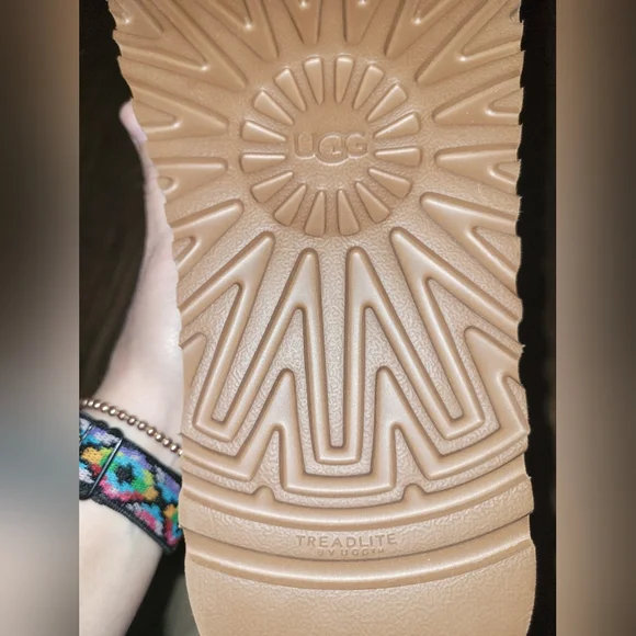 UGG Tazz Braid platform slippers Curly Brown Fuzzy Mules Clogs Womens Sz 12 Nwob